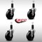 Service Caster 4'' SS Phenolic Wheel Swivel 1-1/4'' Expanding Stem Caster Set, 4PK SCC-SSEX20S414-PHS-114-4 - alternate 4